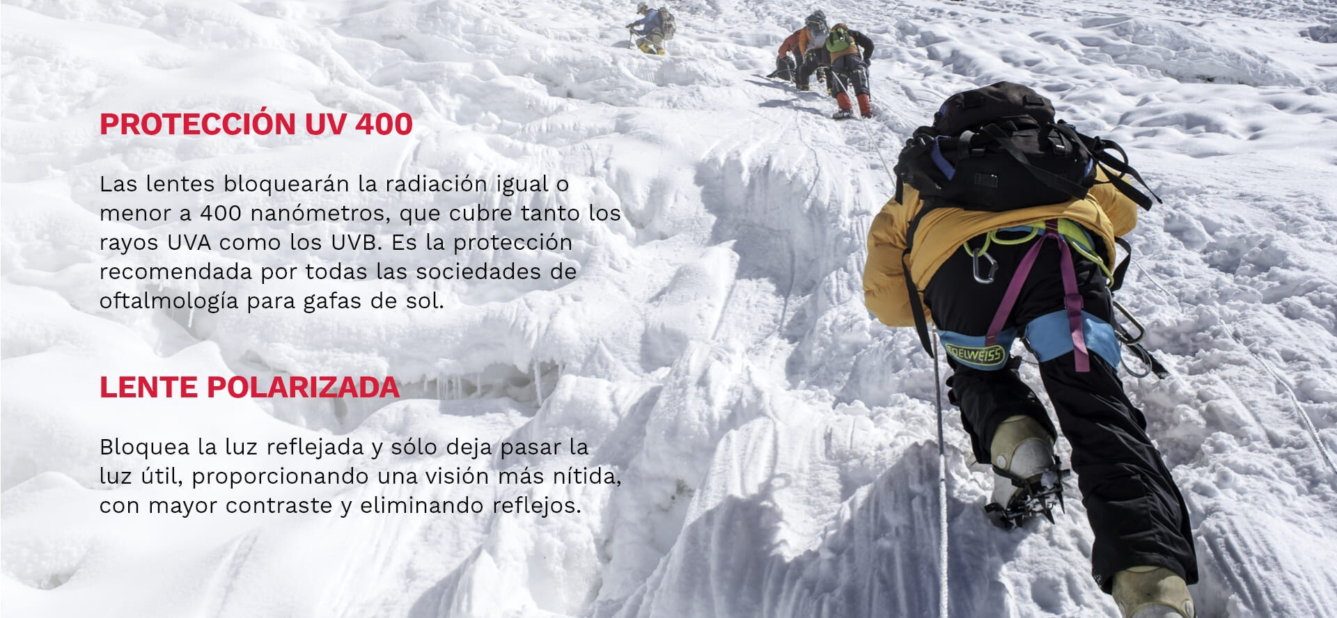 protección y lentes polarizadas